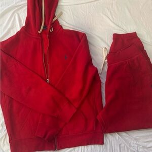 Polo by Ralph Lauren Scarlet Zip-Up set sweatsuit